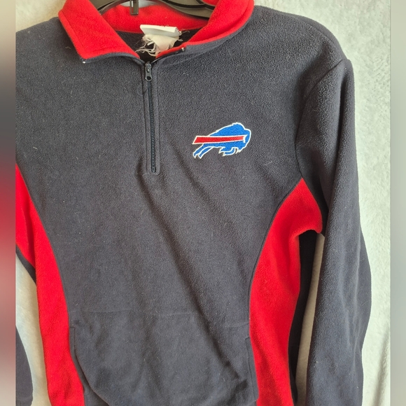 NFL Tops - Buffalo Bills Womens S 1/4 Zip Fleece Pullover